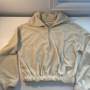 Urban outfitters cropped quarter zip
